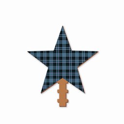 ScotsTee Shop Scottish Clark (Clergy) Ancient Clan Tartan Wooden Christmas Tree Topper
