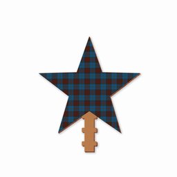 ScotsTee Shop Scottish Cameron Hunting Tartan Wooden Christmas Tree Topper