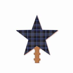 ScotsTee Shop Scottish Clark Tartan Wooden Christmas Tree Topper
