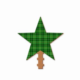 ScotsTee Shop Scottish Boyle SC Tartan Wooden Christmas Tree Topper