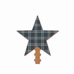 ScotsTee Shop Scottish Craig Modern Tartan Wooden Christmas Tree Topper