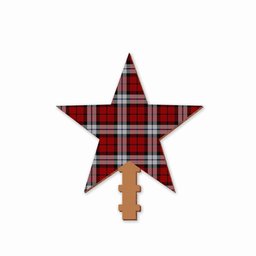 ScotsTee Shop Scottish Brodie Dress Tartan Wooden Christmas Tree Topper