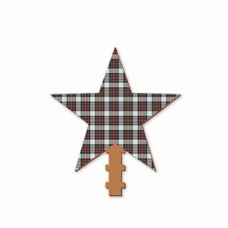 ScotsTee Shop Scottish Dennistoun Tartan Wooden Christmas Tree Topper