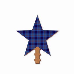 ScotsTee Shop Scottish Bryson 1988 Tartan Wooden Christmas Tree Topper