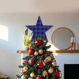 ScotsTee Shop Scottish Bryson 1988 Tartan Wooden Christmas Tree Topper