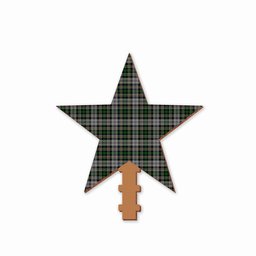 ScotsTee Shop Scottish Dalgliesh Dress Tartan Wooden Christmas Tree Topper