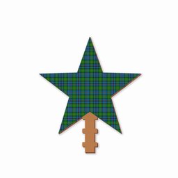 ScotsTee Shop Scottish Hosey Tartan Wooden Christmas Tree Topper