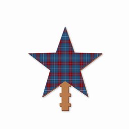 ScotsTee Shop Scottish Frame Tartan Wooden Christmas Tree Topper