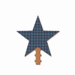 ScotsTee Shop Scottish Earl of St Andrews Tartan Wooden Christmas Tree Topper