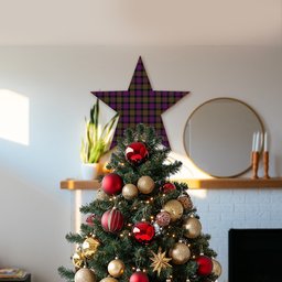 ScotsTee Shop Scottish Gillon Tartan Wooden Christmas Tree Topper