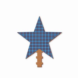 ScotsTee Shop Scottish Elliot Ancient Tartan Wooden Christmas Tree Topper