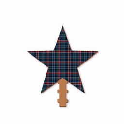 ScotsTee Shop Scottish Gandy of Myrton Tartan Wooden Christmas Tree Topper