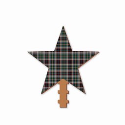 ScotsTee Shop Scottish Innes Dress Tartan Wooden Christmas Tree Topper
