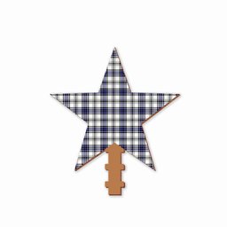 ScotsTee Shop Scottish Hannay Modern Tartan Wooden Christmas Tree Topper
