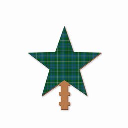 ScotsTee Shop Scottish Hay Hunting Tartan Wooden Christmas Tree Topper
