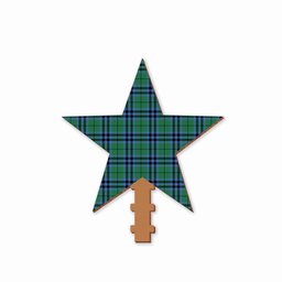ScotsTee Shop Scottish Keith Ancient Tartan Wooden Christmas Tree Topper