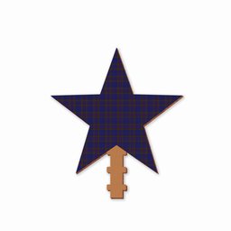 ScotsTee Shop Scottish Elliot Tartan Wooden Christmas Tree Topper