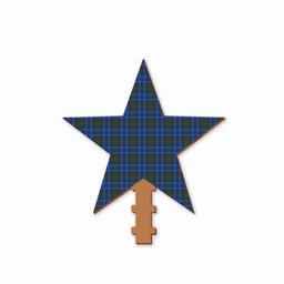 ScotsTee Shop Scottish Edmonstone Tartan Wooden Christmas Tree Topper