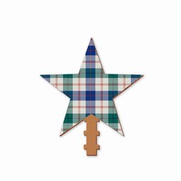 ScotsTee Shop Scottish Guthrie Dress Modern Tartan Wooden Christmas Tree Topper