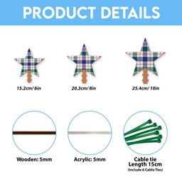 ScotsTee Shop Scottish Guthrie Dress Modern Tartan Wooden Christmas Tree Topper
