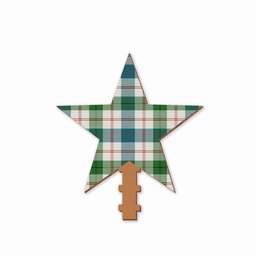 ScotsTee Shop Scottish Guthrie Dress Ancient Tartan Wooden Christmas Tree Topper