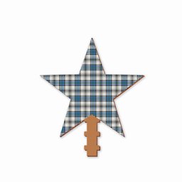 ScotsTee Shop Scottish Hannay Ancient Tartan Wooden Christmas Tree Topper