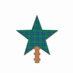 ScotsTee Shop Scottish Irvine Ancient Tartan Wooden Christmas Tree Topper