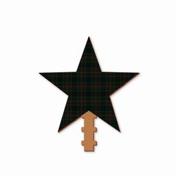 ScotsTee Shop Scottish Kalkofen Tartan Wooden Christmas Tree Topper