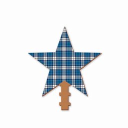 ScotsTee Shop Scottish Hutton SC Tartan Wooden Christmas Tree Topper