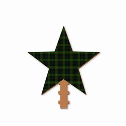 ScotsTee Shop Scottish Gunn Logan Tartan Wooden Christmas Tree Topper