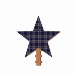 ScotsTee Shop Scottish Heston Tartan Wooden Christmas Tree Topper