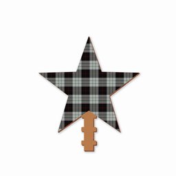 ScotsTee Shop Scottish Kierson Tartan Wooden Christmas Tree Topper