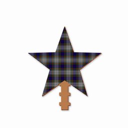 ScotsTee Shop Scottish Highfield Dress Tartan Wooden Christmas Tree Topper