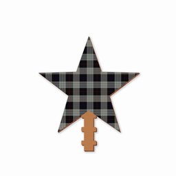 ScotsTee Shop Scottish Kinnieson Tartan Wooden Christmas Tree Topper