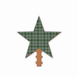 ScotsTee Shop Scottish MacGiboney Dress Tartan Wooden Christmas Tree Topper