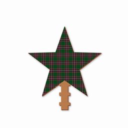 ScotsTee Shop Scottish MacFarlane Hunting Tartan Wooden Christmas Tree Topper