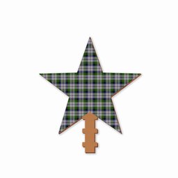 ScotsTee Shop Scottish MacNachten Dress Tartan Wooden Christmas Tree Topper