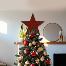 ScotsTee Shop Scottish MacGregor of Glenstrae Tartan Wooden Christmas Tree Topper
