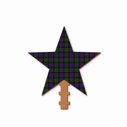 ScotsTee Shop Scottish MacDonald Tartan Wooden Christmas Tree Topper