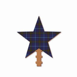 ScotsTee Shop Scottish Knox 2 Tartan Wooden Christmas Tree Topper