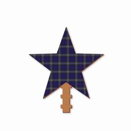 ScotsTee Shop Scottish Kinnaird Tartan Wooden Christmas Tree Topper