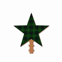 ScotsTee Shop Scottish MacKinross Tartan Wooden Christmas Tree Topper