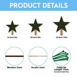 ScotsTee Shop Scottish MacLamroc Tartan Wooden Christmas Tree Topper
