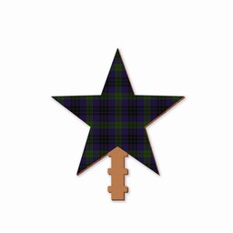 ScotsTee Shop Scottish Lumsden Hunting Tartan Wooden Christmas Tree Topper