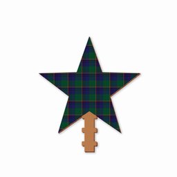 ScotsTee Shop Scottish Lowry Tartan Wooden Christmas Tree Topper