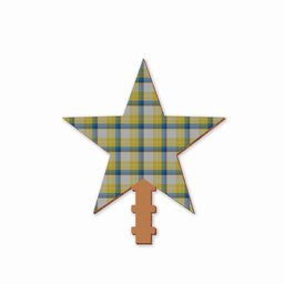 ScotsTee Shop Scottish MacGrath Tartan Wooden Christmas Tree Topper