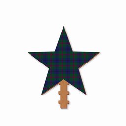 ScotsTee Shop Scottish Laurie Tartan Wooden Christmas Tree Topper