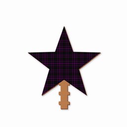 ScotsTee Shop Scottish Leonard Hunting Tartan Wooden Christmas Tree Topper