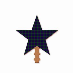 ScotsTee Shop Scottish MacCainsh Tartan Wooden Christmas Tree Topper