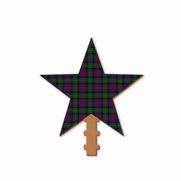 ScotsTee Shop Scottish Logan 1831 Tartan Wooden Christmas Tree Topper